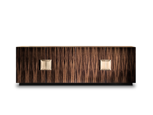 GILBERT MEDIO - Ebony sideboard with doors _ DOM Edizioni